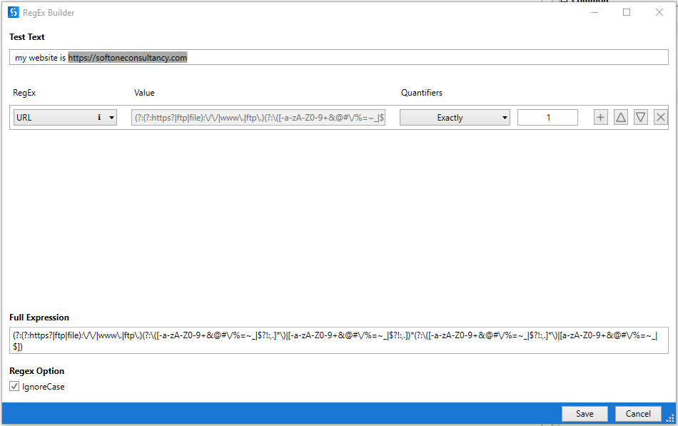 Using the RegEx Builder in UiPath