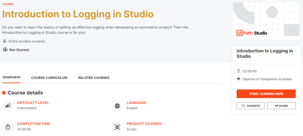 Introduction to Logging in Studio