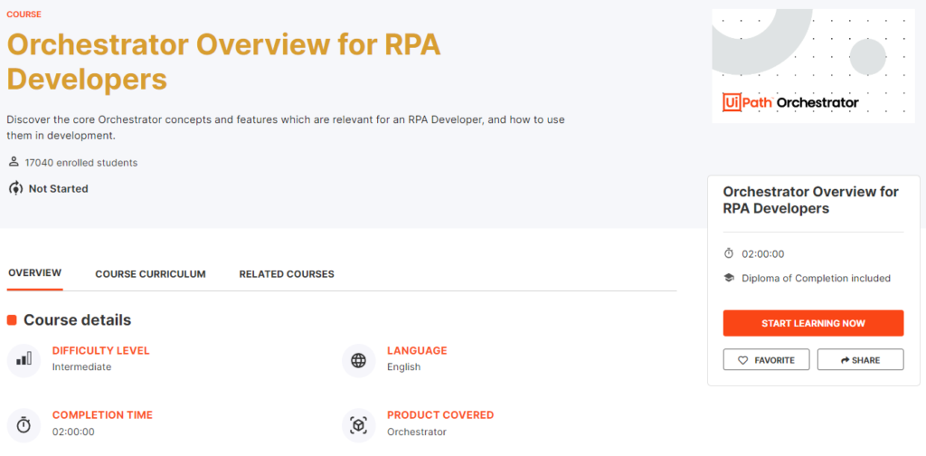 Orchestrator Overview for RPA Developers