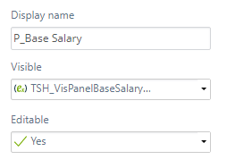 Salary Base Panel with visibility rule